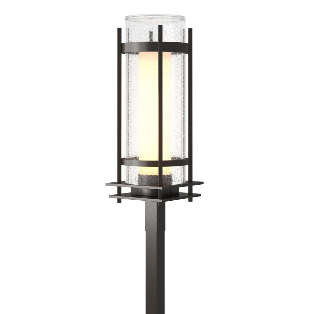 Hubbardton Forge - One Light Outdoor Post Mount - Torch - Coastal Oil Rubbed Bronze- Union Lighting Luminaires Decor