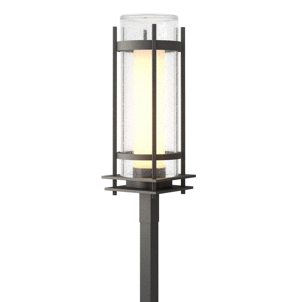 Hubbardton Forge - One Light Outdoor Post Mount - Torch - Coastal Natural Iron- Union Lighting Luminaires Decor