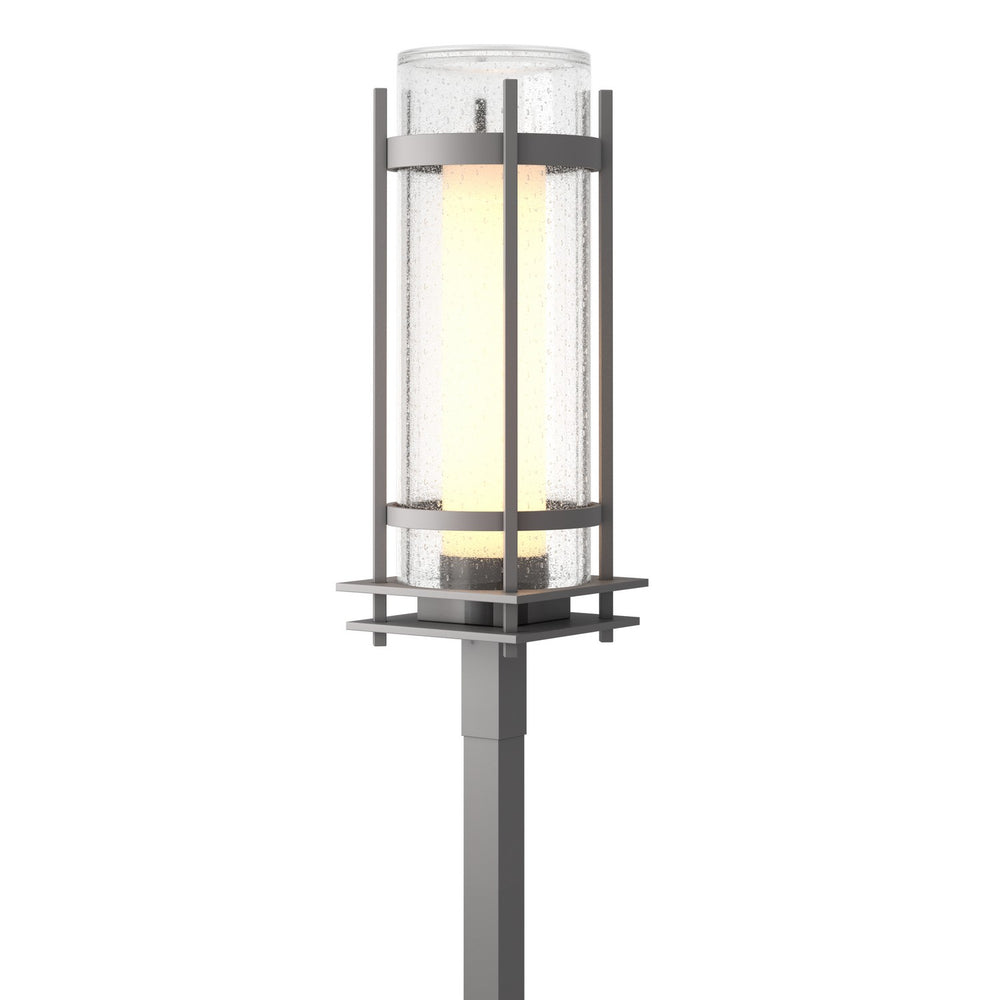 Hubbardton Forge - One Light Outdoor Post Mount - Torch - Coastal Burnished Steel- Union Lighting Luminaires Decor