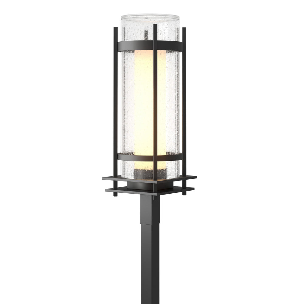 Hubbardton Forge - One Light Outdoor Post Mount - Torch - Coastal Black- Union Lighting Luminaires Decor