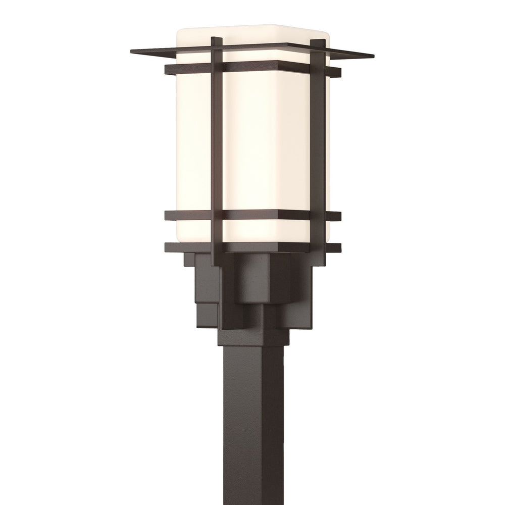 Hubbardton Forge - One Light Outdoor Post Mount - Tourou - Coastal Dark Smoke- Union Lighting Luminaires Decor