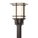 Hubbardton Forge - One Light Outdoor Post Mount - Tourou - Coastal Dark Smoke- Union Lighting Luminaires Decor