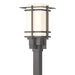 Hubbardton Forge - One Light Outdoor Post Mount - Tourou - Coastal Burnished Steel- Union Lighting Luminaires Decor