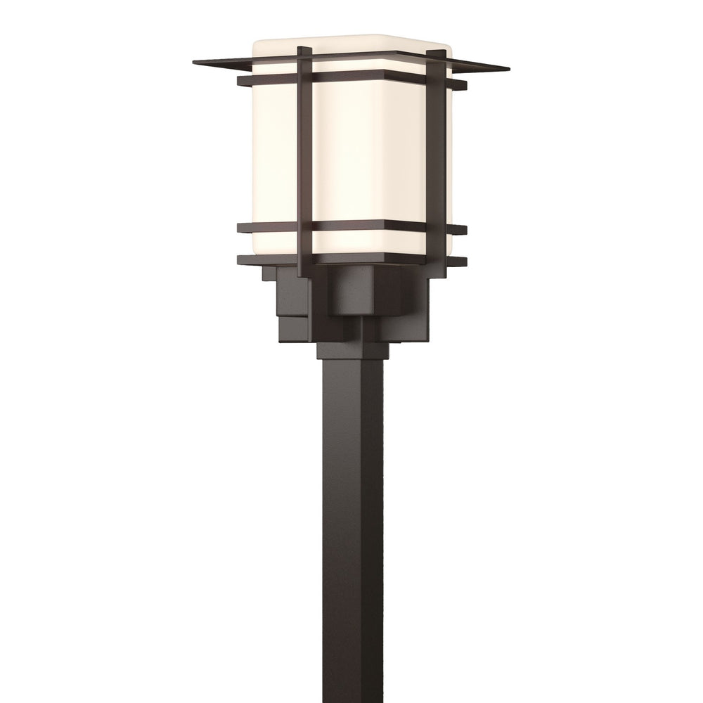 Hubbardton Forge - One Light Outdoor Post Mount - Tourou - Coastal Dark Smoke- Union Lighting Luminaires Decor