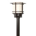 Hubbardton Forge - One Light Outdoor Post Mount - Tourou - Coastal Dark Smoke- Union Lighting Luminaires Decor