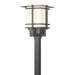 Hubbardton Forge - One Light Outdoor Post Mount - Tourou - Coastal Burnished Steel- Union Lighting Luminaires Decor