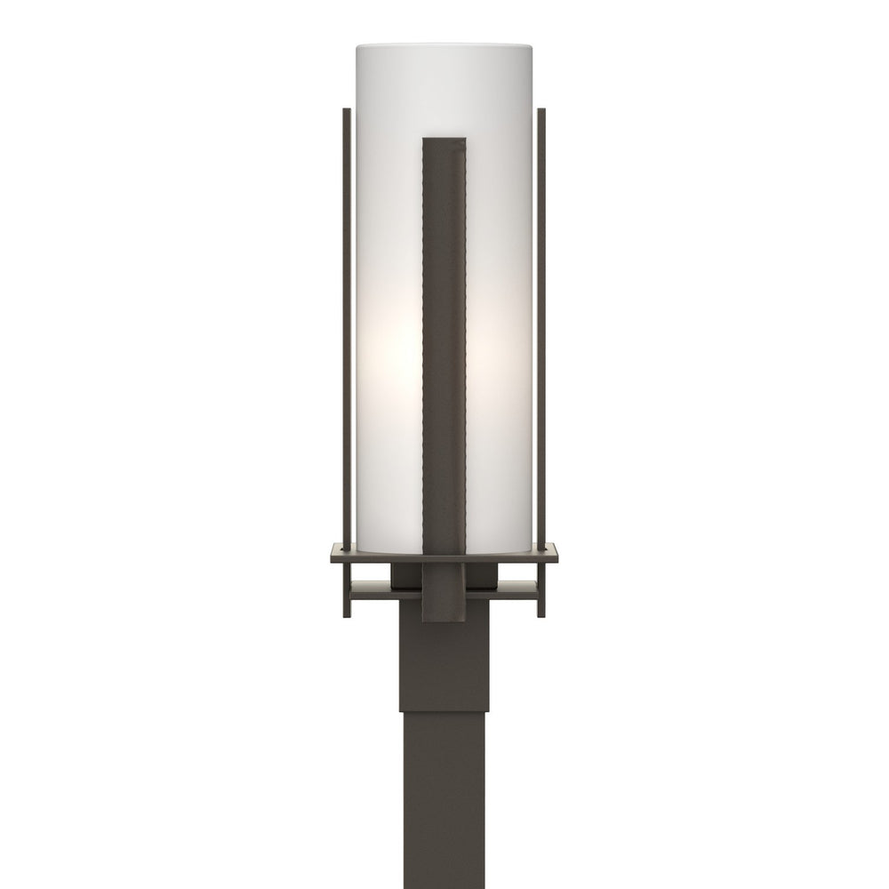 Hubbardton Forge - One Light Outdoor Post Mount - Vertical Bar - Coastal Dark Smoke- Union Lighting Luminaires Decor