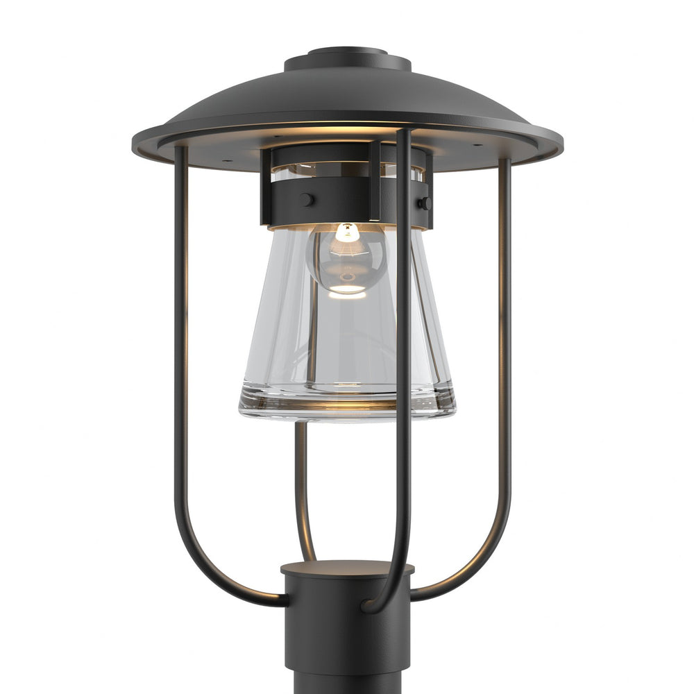 Hubbardton Forge - One Light Outdoor Post Mount - Erlenmeyer - Coastal Black- Union Lighting Luminaires Decor