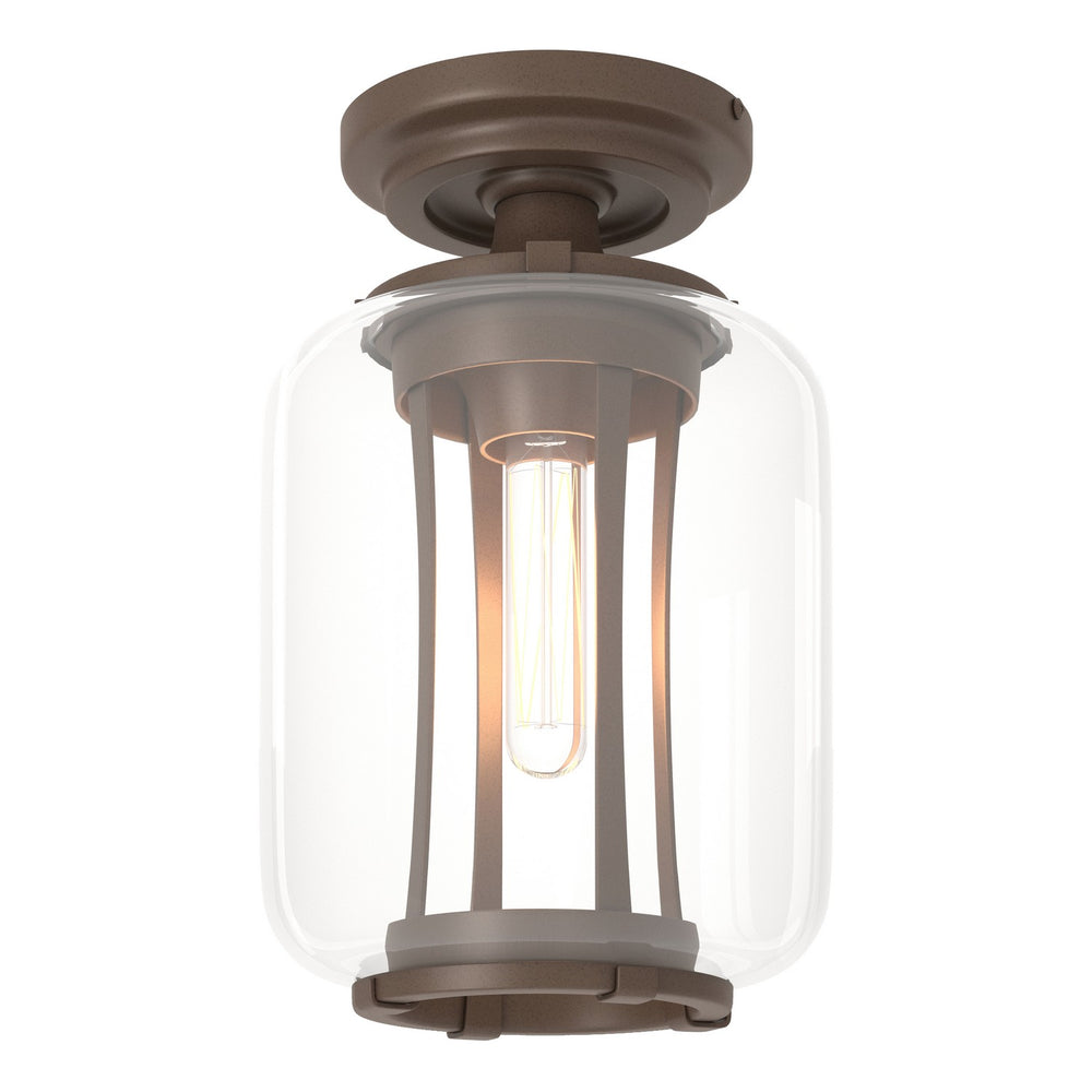 Hubbardton Forge - One Light Outdoor Semi-Flush Mount - Fairwinds - Coastal Bronze- Union Lighting Luminaires Decor
