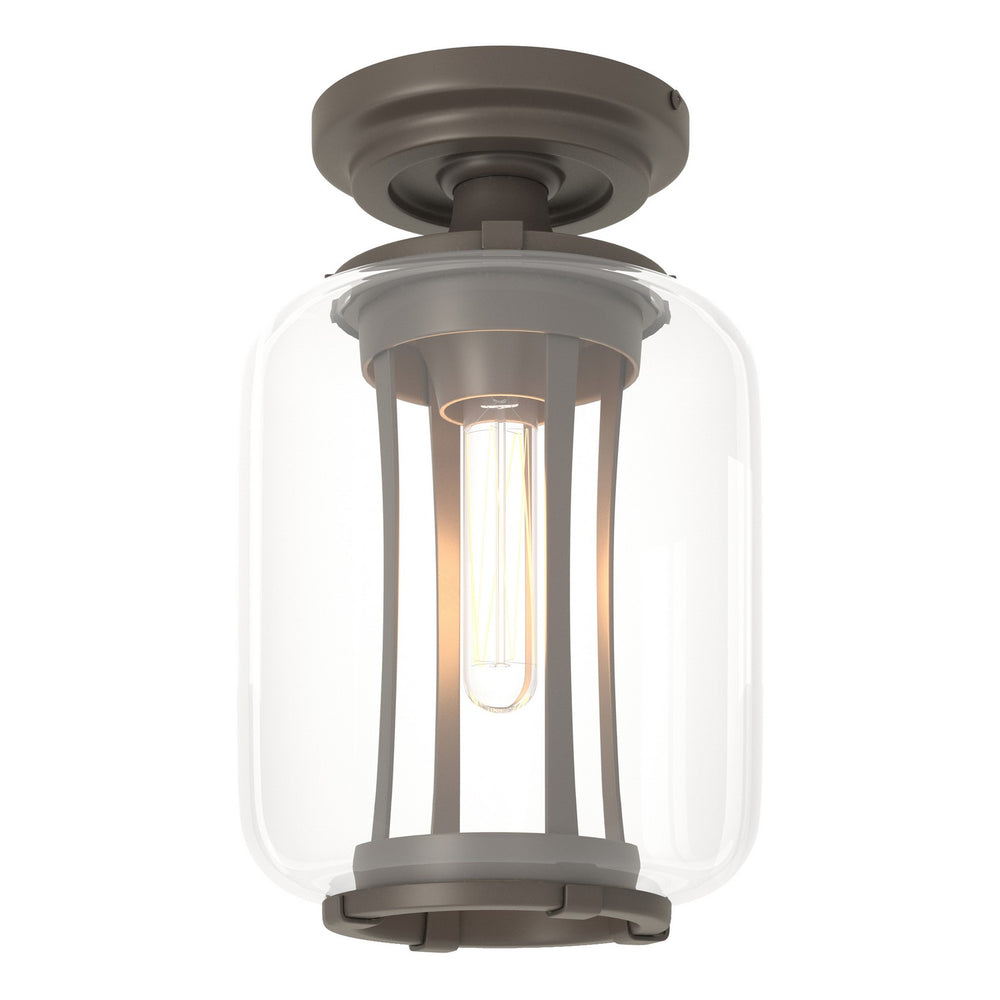 Hubbardton Forge - One Light Outdoor Semi-Flush Mount - Fairwinds - Coastal Dark Smoke- Union Lighting Luminaires Decor