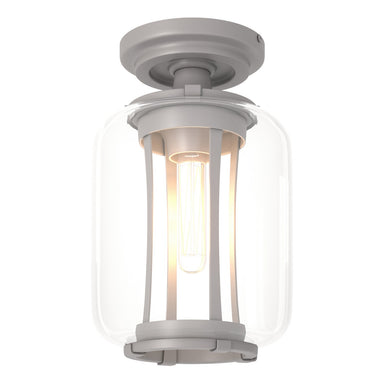 Hubbardton Forge - One Light Outdoor Semi-Flush Mount - Fairwinds - Coastal Burnished Steel- Union Lighting Luminaires Decor