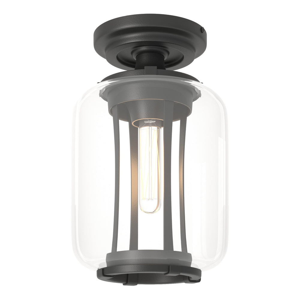 Hubbardton Forge - One Light Outdoor Semi-Flush Mount - Fairwinds - Coastal Black- Union Lighting Luminaires Decor