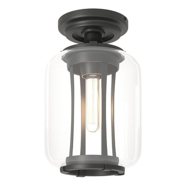 Hubbardton Forge - One Light Outdoor Semi-Flush Mount - Fairwinds - Coastal Black- Union Lighting Luminaires Decor
