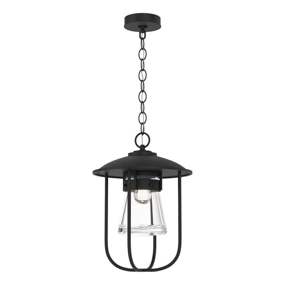 Hubbardton Forge - One Light Outdoor Pendant - Erlenmeyer - Coastal Black- Union Lighting Luminaires Decor