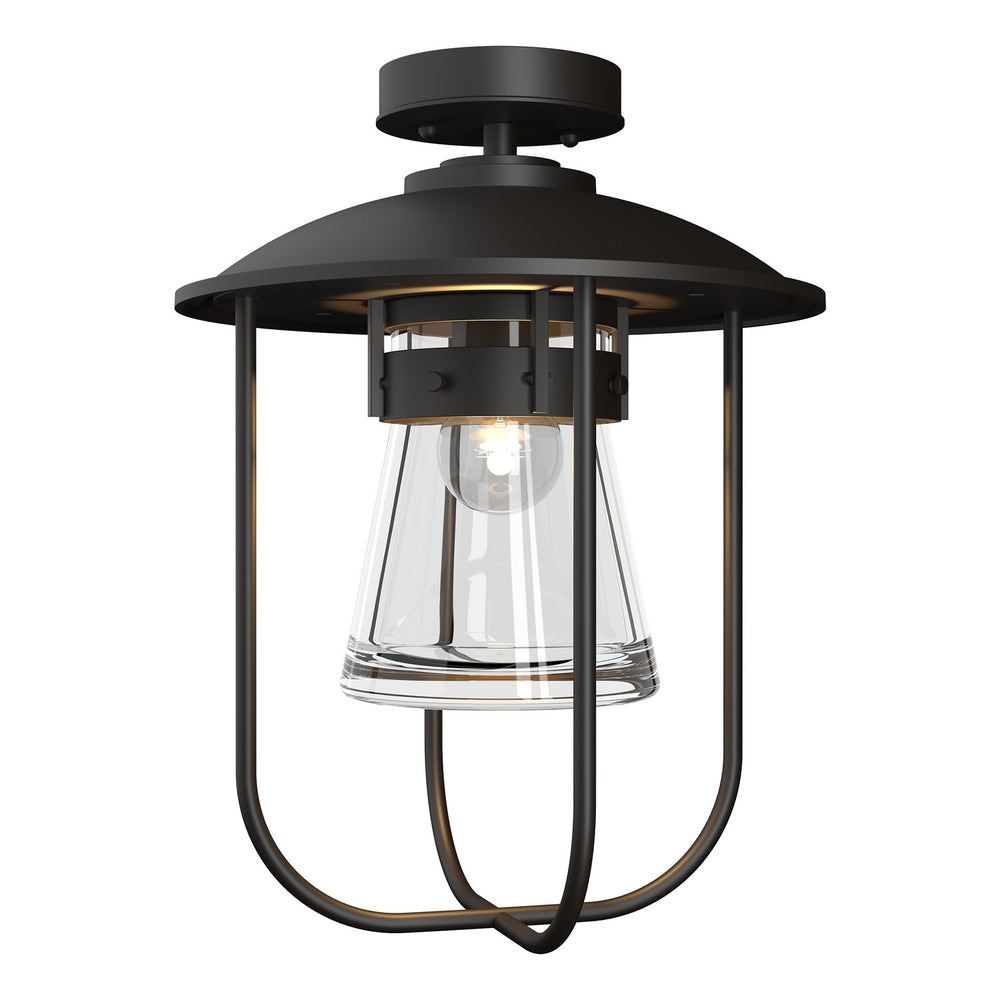 Hubbardton Forge - One Light Outdoor Semi-Flush Mount - Erlenmeyer - Coastal Oil Rubbed Bronze- Union Lighting Luminaires Decor