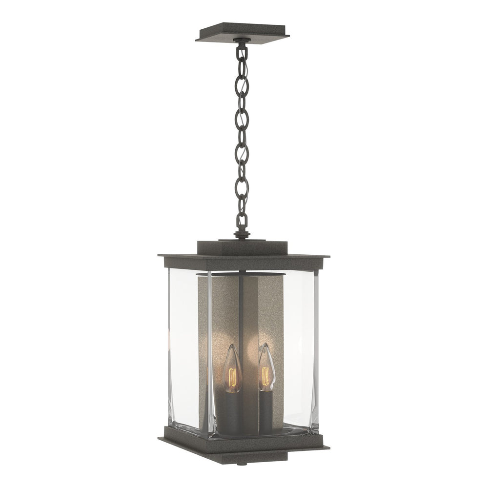 Hubbardton Forge - Four Light Outdoor Lantern - Kingston - Coastal Natural Iron- Union Lighting Luminaires Decor