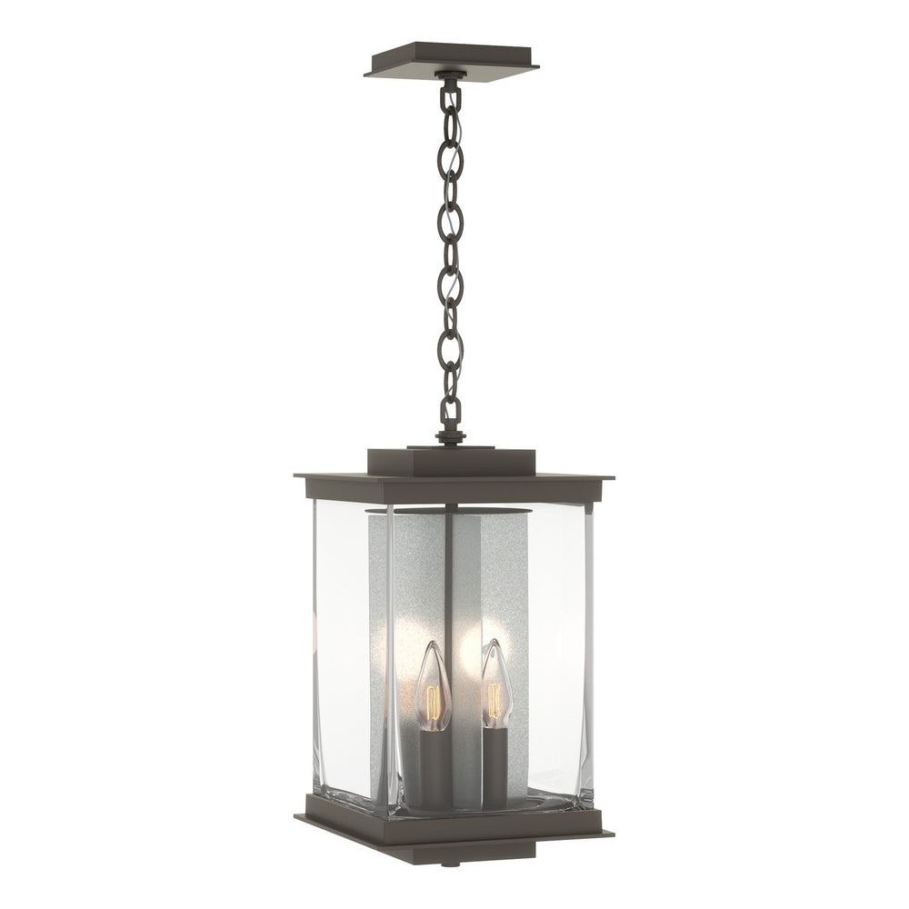 Hubbardton Forge - Four Light Outdoor Lantern - Kingston - Coastal Dark Smoke- Union Lighting Luminaires Decor