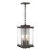 Hubbardton Forge - Four Light Outdoor Lantern - Kingston - Coastal Dark Smoke- Union Lighting Luminaires Decor