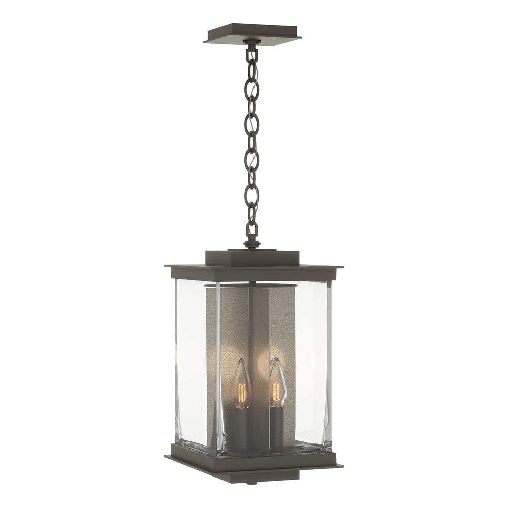 Hubbardton Forge - Four Light Outdoor Lantern - Kingston - Coastal Dark Smoke- Union Lighting Luminaires Decor