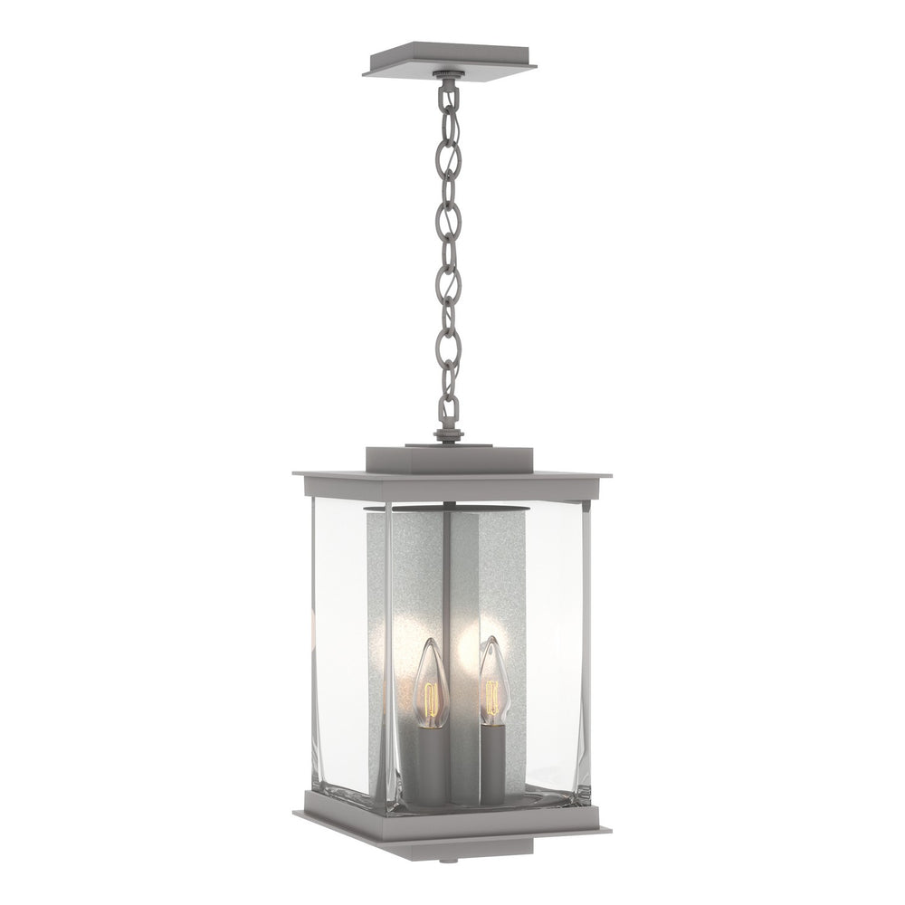 Hubbardton Forge - Four Light Outdoor Lantern - Kingston - Coastal Burnished Steel- Union Lighting Luminaires Decor