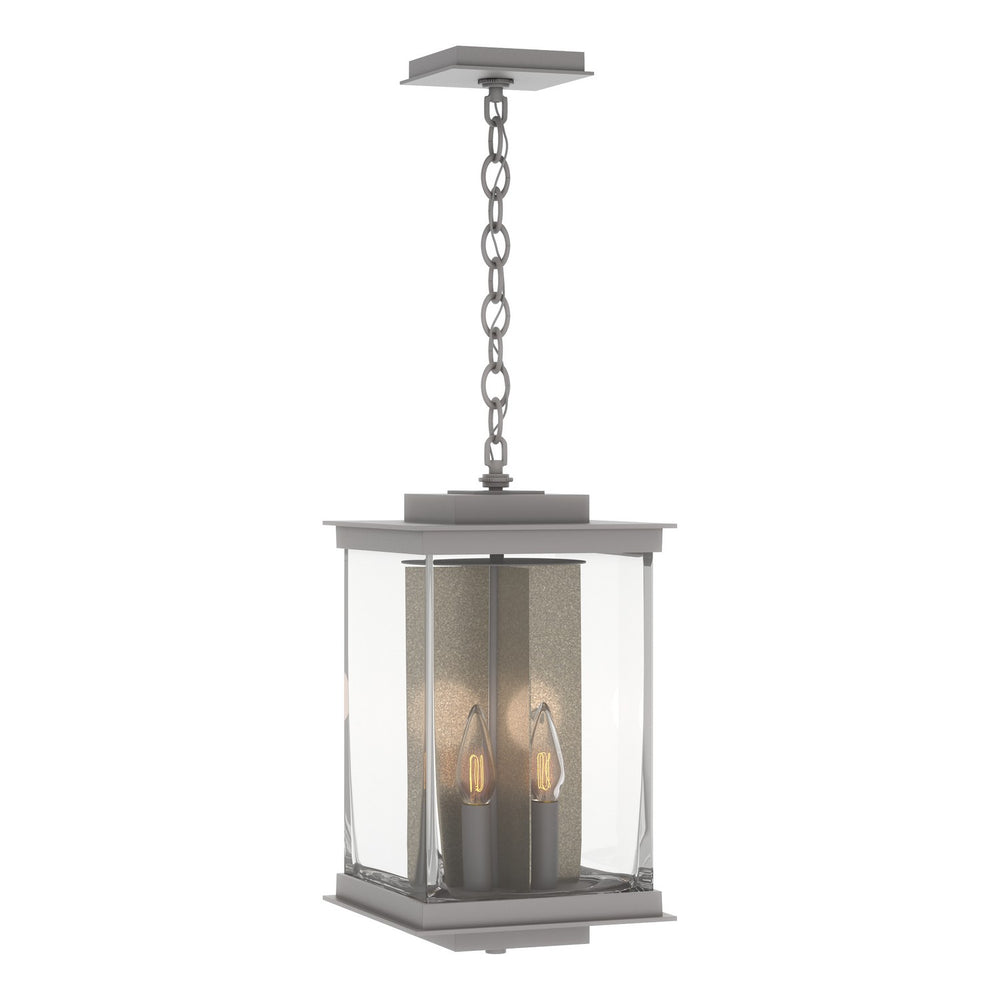 Hubbardton Forge - Four Light Outdoor Lantern - Kingston - Coastal Burnished Steel- Union Lighting Luminaires Decor