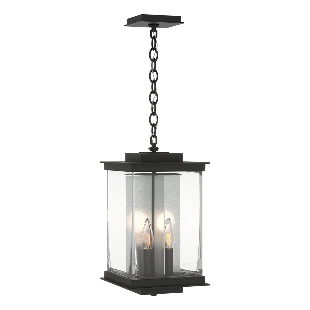 Hubbardton Forge - Four Light Outdoor Lantern - Kingston - Coastal Black- Union Lighting Luminaires Decor
