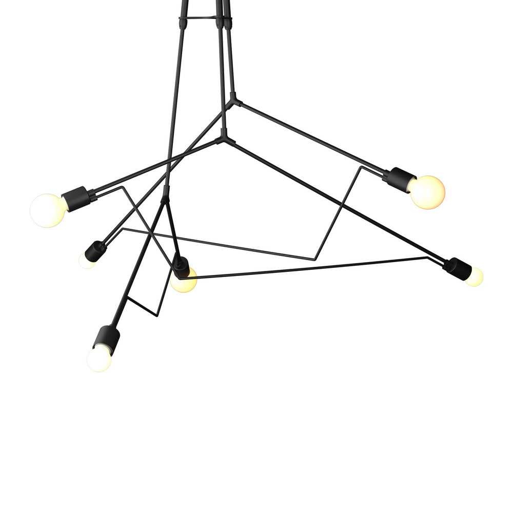 Hubbardton Forge - Six Light Outdoor Pendant - Divergence - Coastal Black- Union Lighting Luminaires Decor