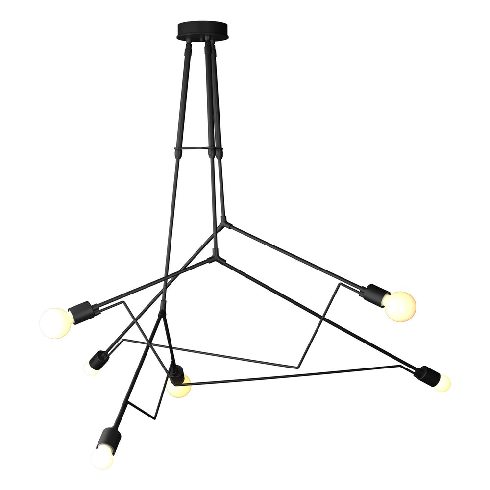 Hubbardton Forge - Six Light Outdoor Pendant - Divergence - Coastal Black- Union Lighting Luminaires Decor