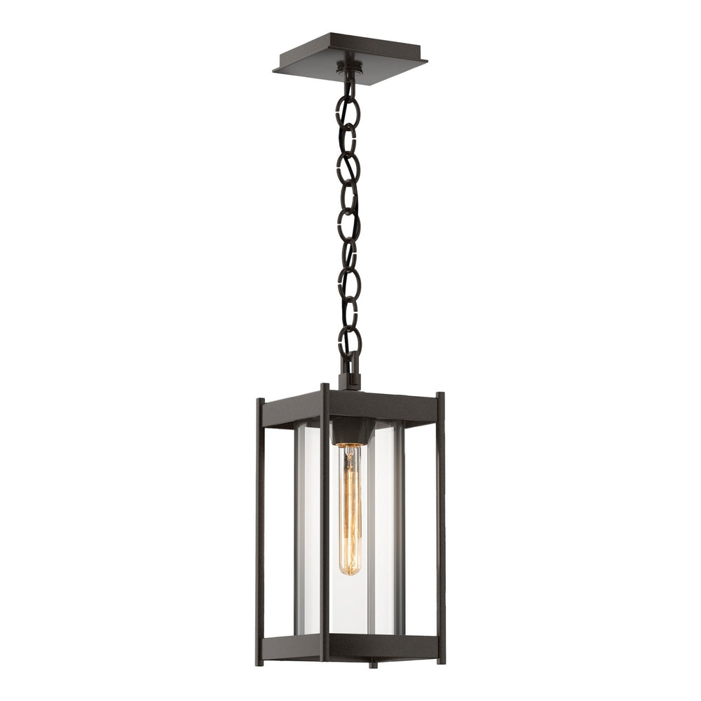 Hubbardton Forge - One Light Outdoor Lantern - Cela - Coastal Bronze- Union Lighting Luminaires Decor