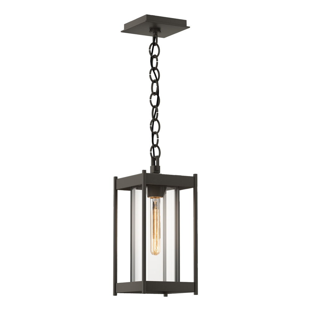 Hubbardton Forge - One Light Outdoor Lantern - Cela - Coastal Dark Smoke- Union Lighting Luminaires Decor