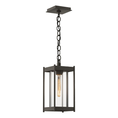 Hubbardton Forge - One Light Outdoor Lantern - Cela - Coastal Dark Smoke- Union Lighting Luminaires Decor