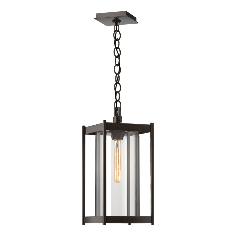 Hubbardton Forge - One Light Outdoor Lantern - Cela - Coastal Bronze- Union Lighting Luminaires Decor