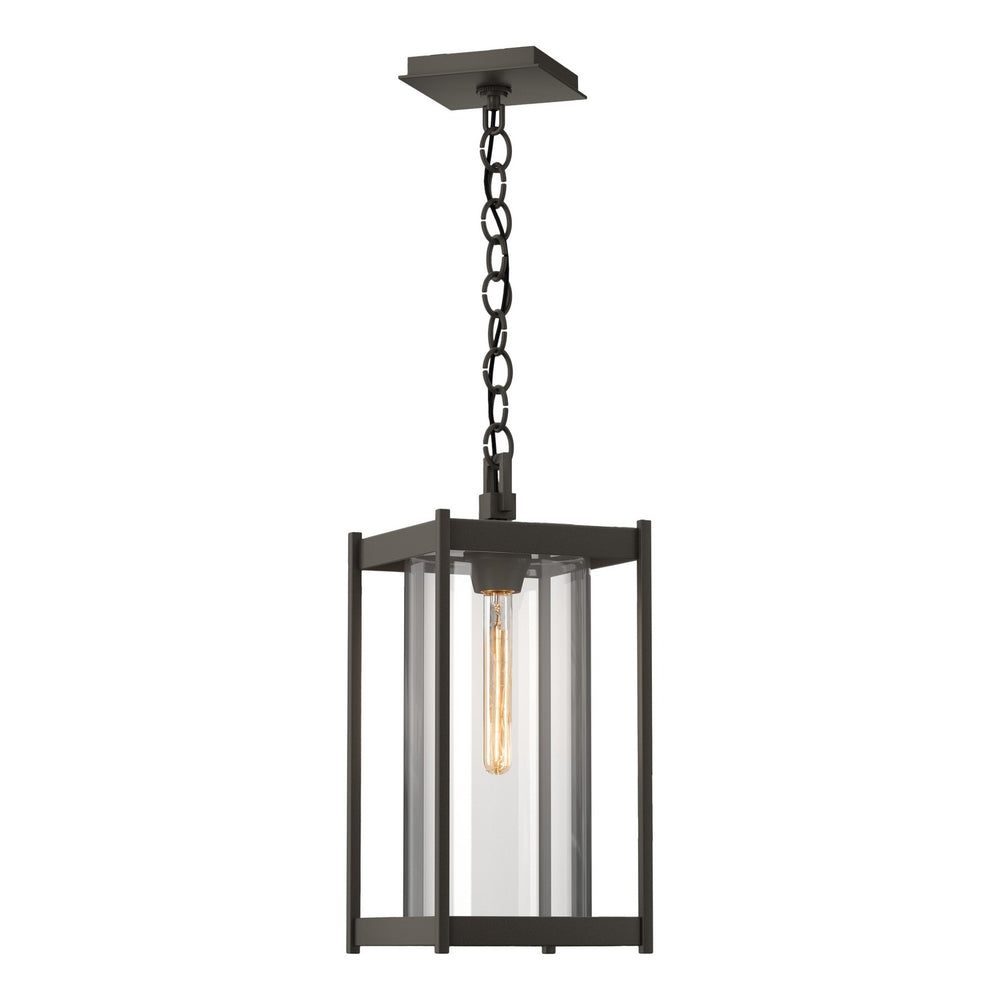 Hubbardton Forge - One Light Outdoor Lantern - Cela - Coastal Dark Smoke- Union Lighting Luminaires Decor