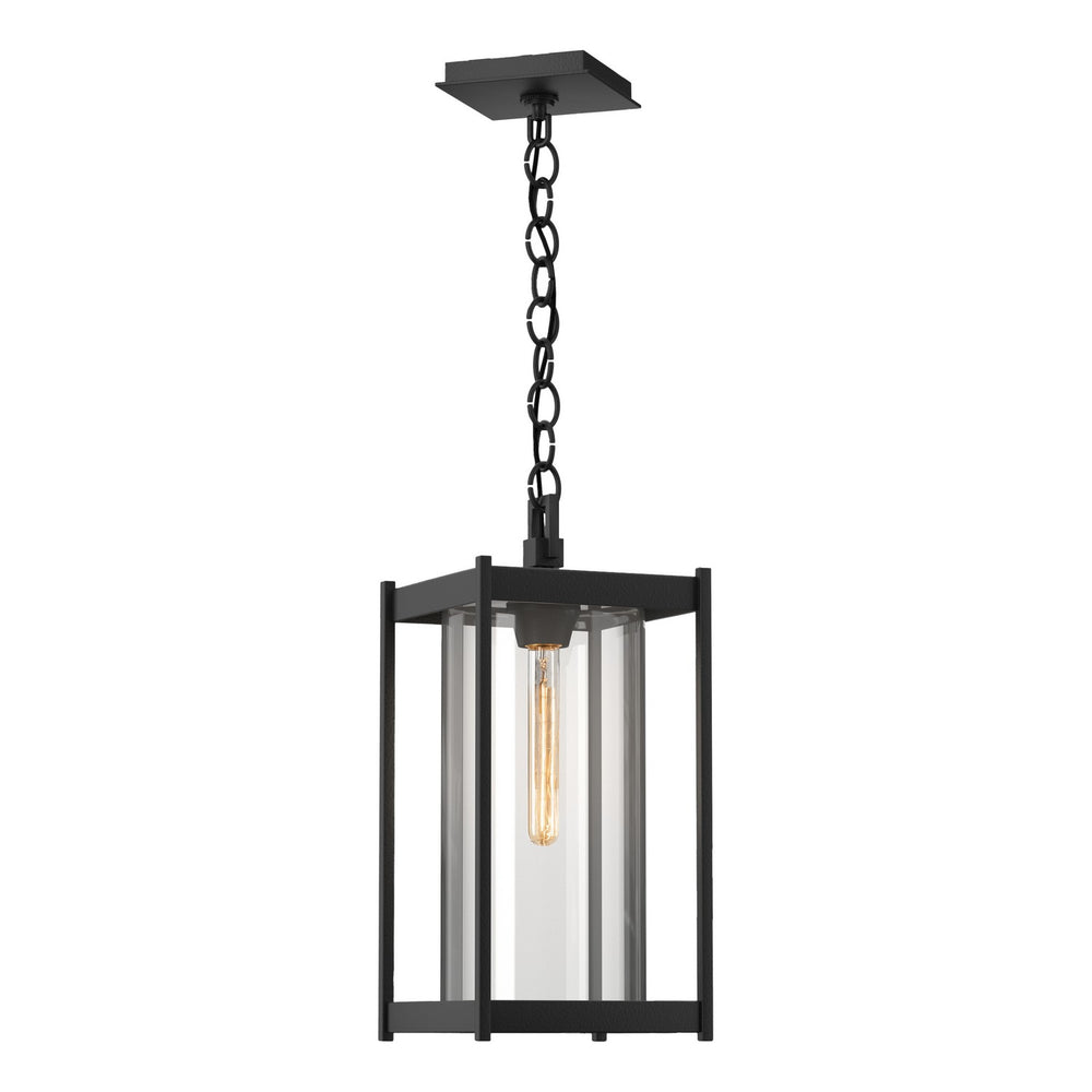 Hubbardton Forge - One Light Outdoor Lantern - Cela - Coastal Black- Union Lighting Luminaires Decor