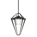 Hubbardton Forge - One Light Outdoor Pendant/Semi-Flush - Stellar - Coastal Black- Union Lighting Luminaires Decor