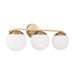 Capital Lighting - Three Light Vanity - Oliver - Matte Brass- Union Lighting Luminaires Decor