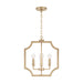 Capital Lighting - Four Light Foyer Pendant - Courtney - Matte Brass- Union Lighting Luminaires Decor
