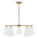 Capital Lighting - Five Light Chandelier - Charlie - Matte Brass and White- Union Lighting Luminaires Decor