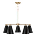 Capital Lighting - Five Light Chandelier - Charlie - Matte Brass and Black- Union Lighting Luminaires Decor