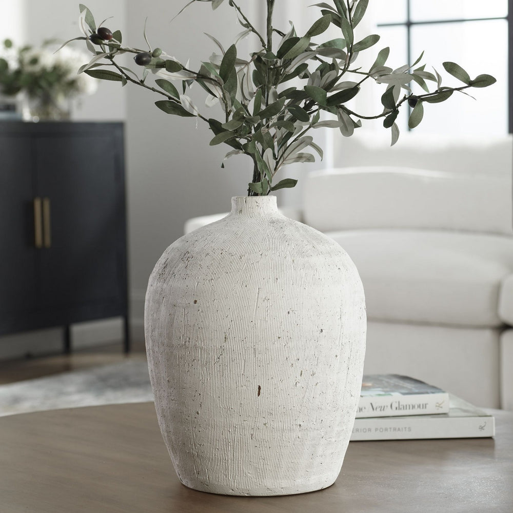 Uttermost - Vase - Floreana - White- Union Lighting Luminaires Decor