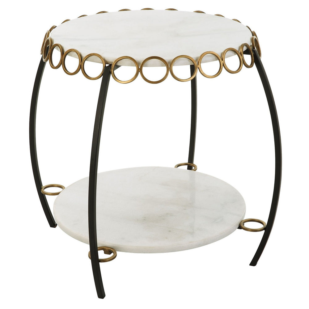 Uttermost - Side Table - Chainlink - Antiqued Gold- Union Lighting Luminaires Decor