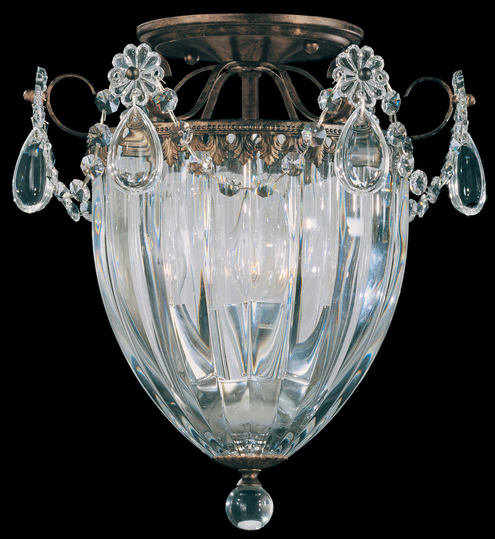 Schonbek - Three Light Semi-Flush Mount - Bagatelle - Polished Silver- Union Lighting Luminaires Decor