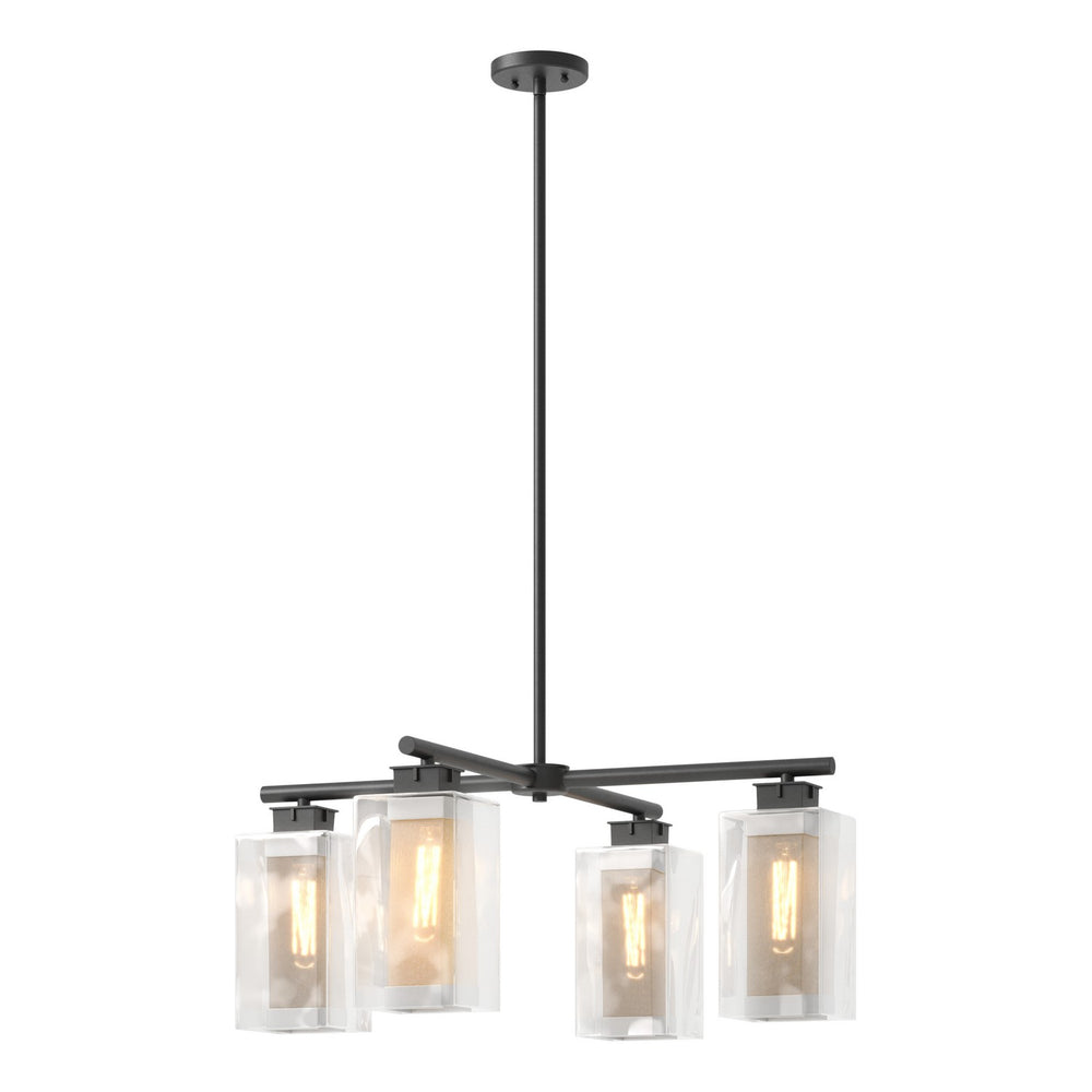 Hubbardton Forge - Four Light Outdoor Pendant - Polaris - Coastal Black- Union Lighting Luminaires Decor