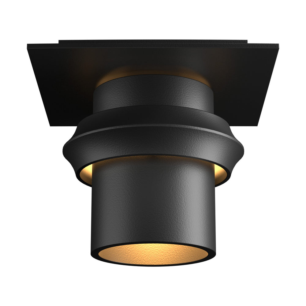 Hubbardton Forge - One Light Outdoor Semi-Flush Mount - Twilight - Coastal Black- Union Lighting Luminaires Decor