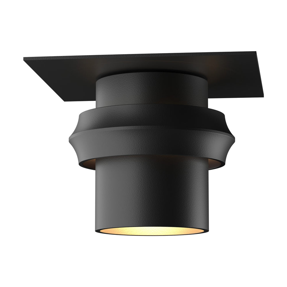 Hubbardton Forge - One Light Outdoor Semi-Flush Mount - Twilight - Coastal Black- Union Lighting Luminaires Decor