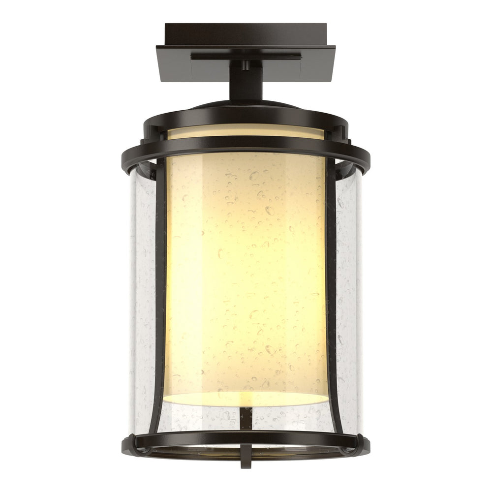 Hubbardton Forge - One Light Outdoor Semi-Flush Mount - Meridian - Coastal Oil Rubbed Bronze- Union Lighting Luminaires Decor