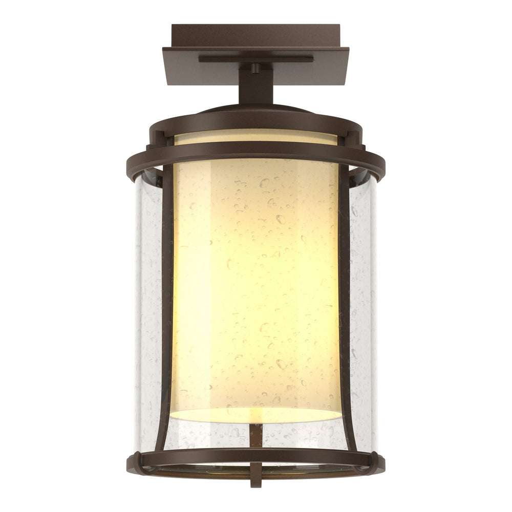 Hubbardton Forge - One Light Outdoor Semi-Flush Mount - Meridian - Coastal Bronze- Union Lighting Luminaires Decor