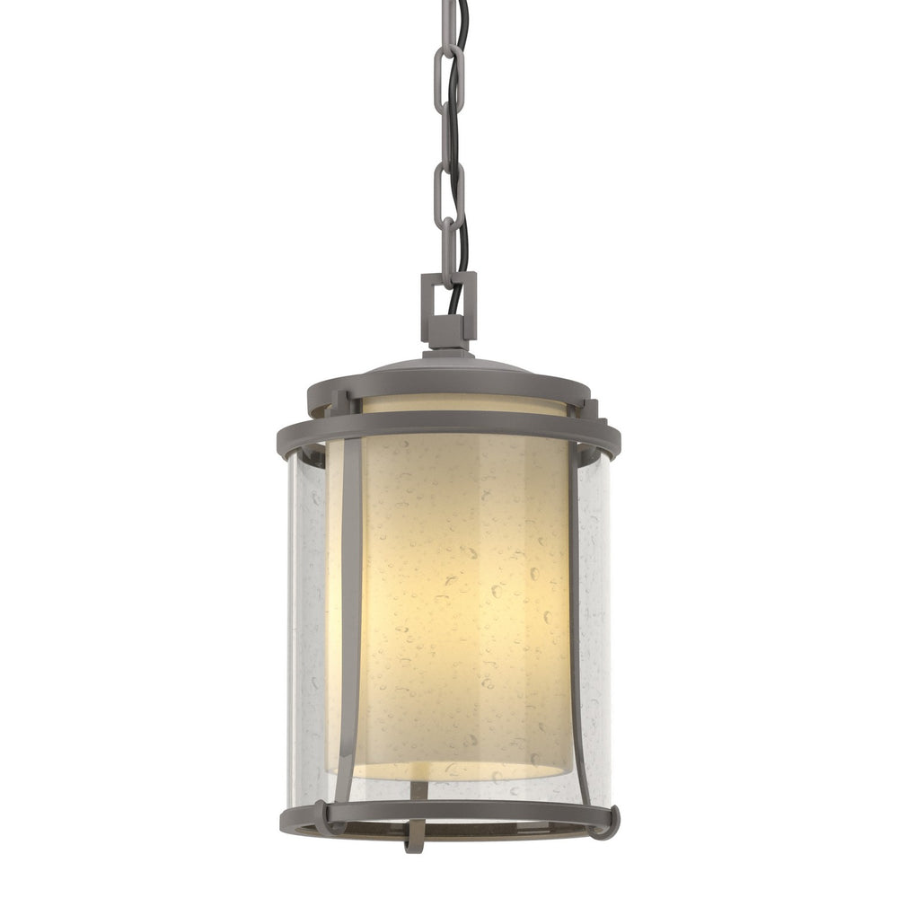 Hubbardton Forge - One Light Outdoor Ceiling Fixture - Meridian - Coastal Burnished Steel- Union Lighting Luminaires Decor