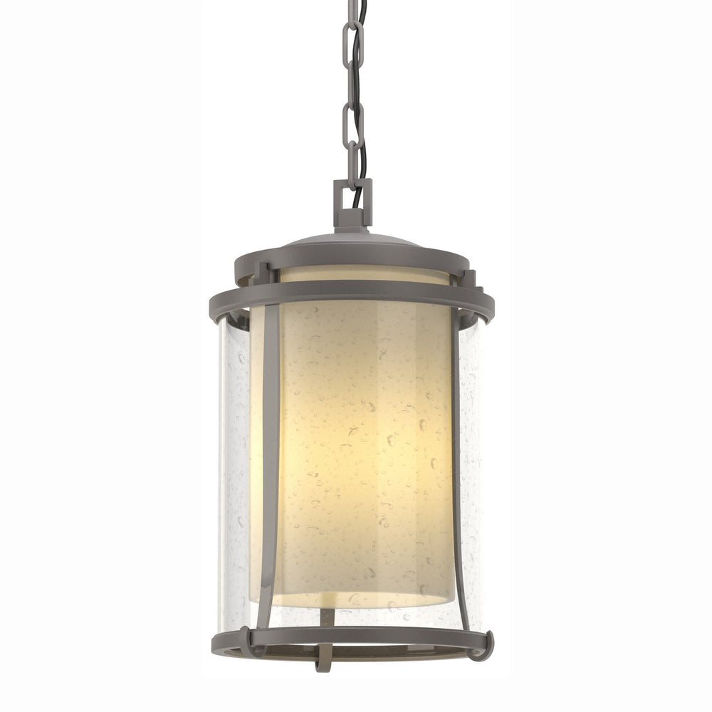 Hubbardton Forge - One Light Outdoor Ceiling Fixture - Meridian - Coastal Burnished Steel- Union Lighting Luminaires Decor