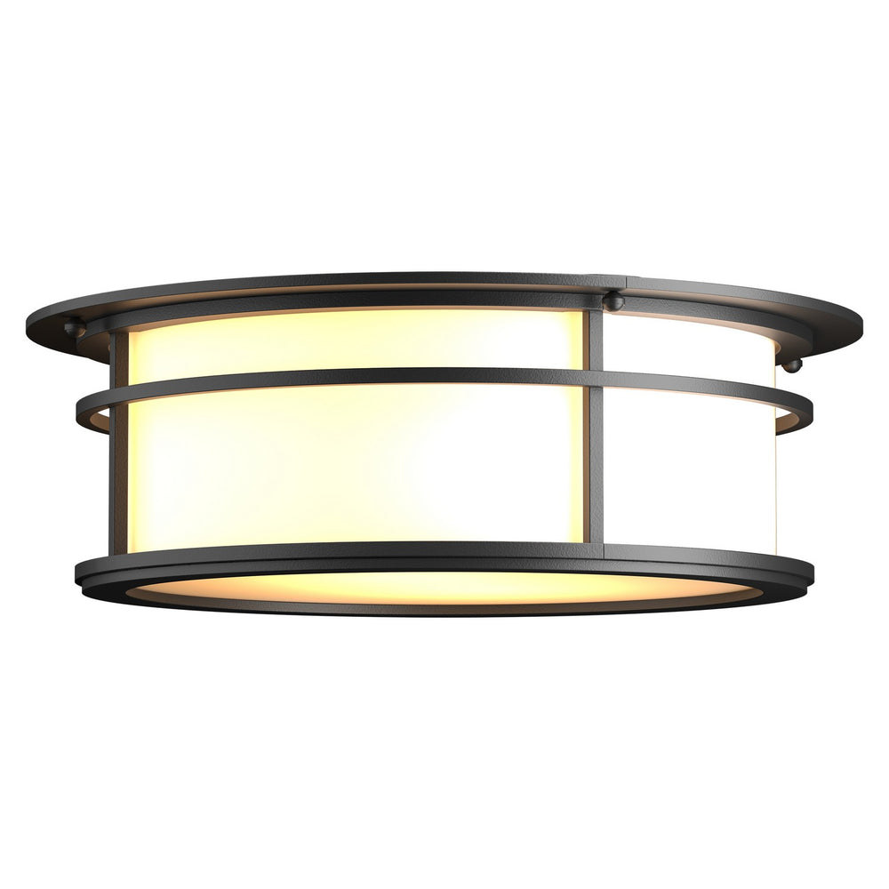 Hubbardton Forge - Two Light Outdoor Flush Mount - Province - Coastal Black- Union Lighting Luminaires Decor